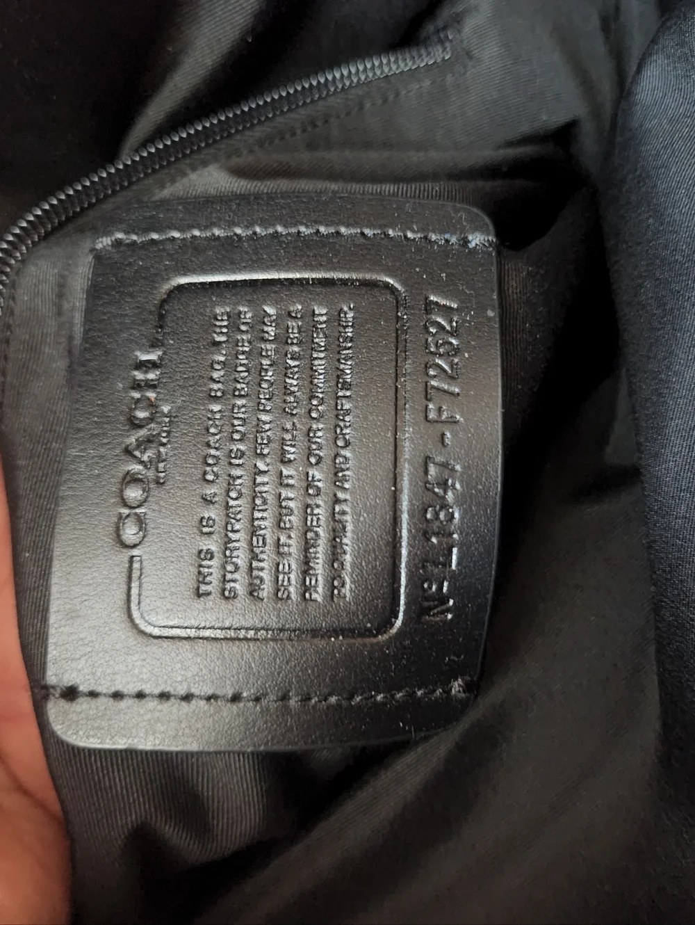 Coach Black Leather Laptop Tote with Dark Camo Panel